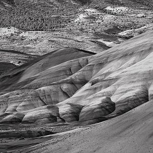 Painted Hills in B & W