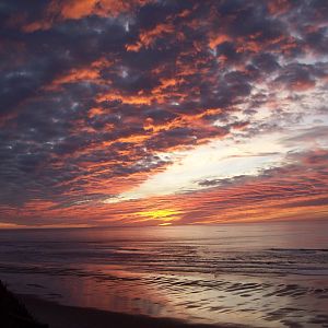 Coastal sunset.