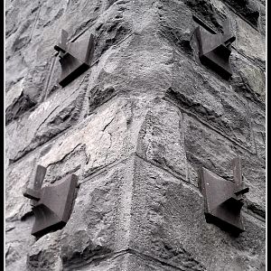 Chimney detail of old iron smelter in Lake Oswego, OR