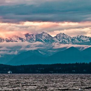 Olympic Mountains at Twilight