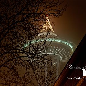 Foggy Christmas at the Space Needle