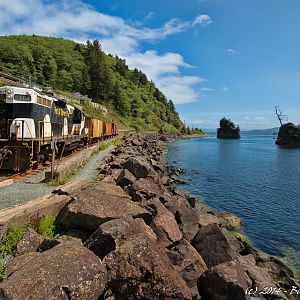Oregon Coast Scenic Railroad work train