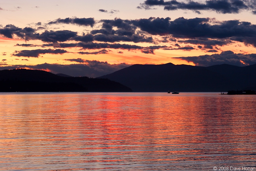 Sunset over Lake Pend Oreille