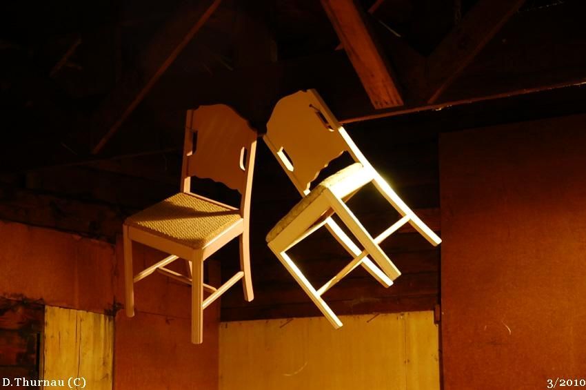 the hanging chairs